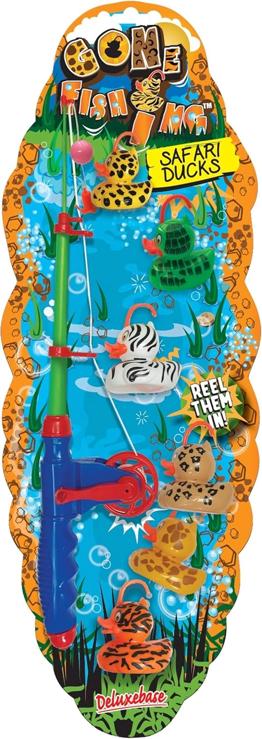 Deluxebase Gone Fishing- Safari Ducks - six safari ducks rod with reel