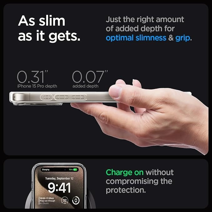 Clear Magnetic Cover Clear Case with MagSafe for iPhone 15 Pro Max