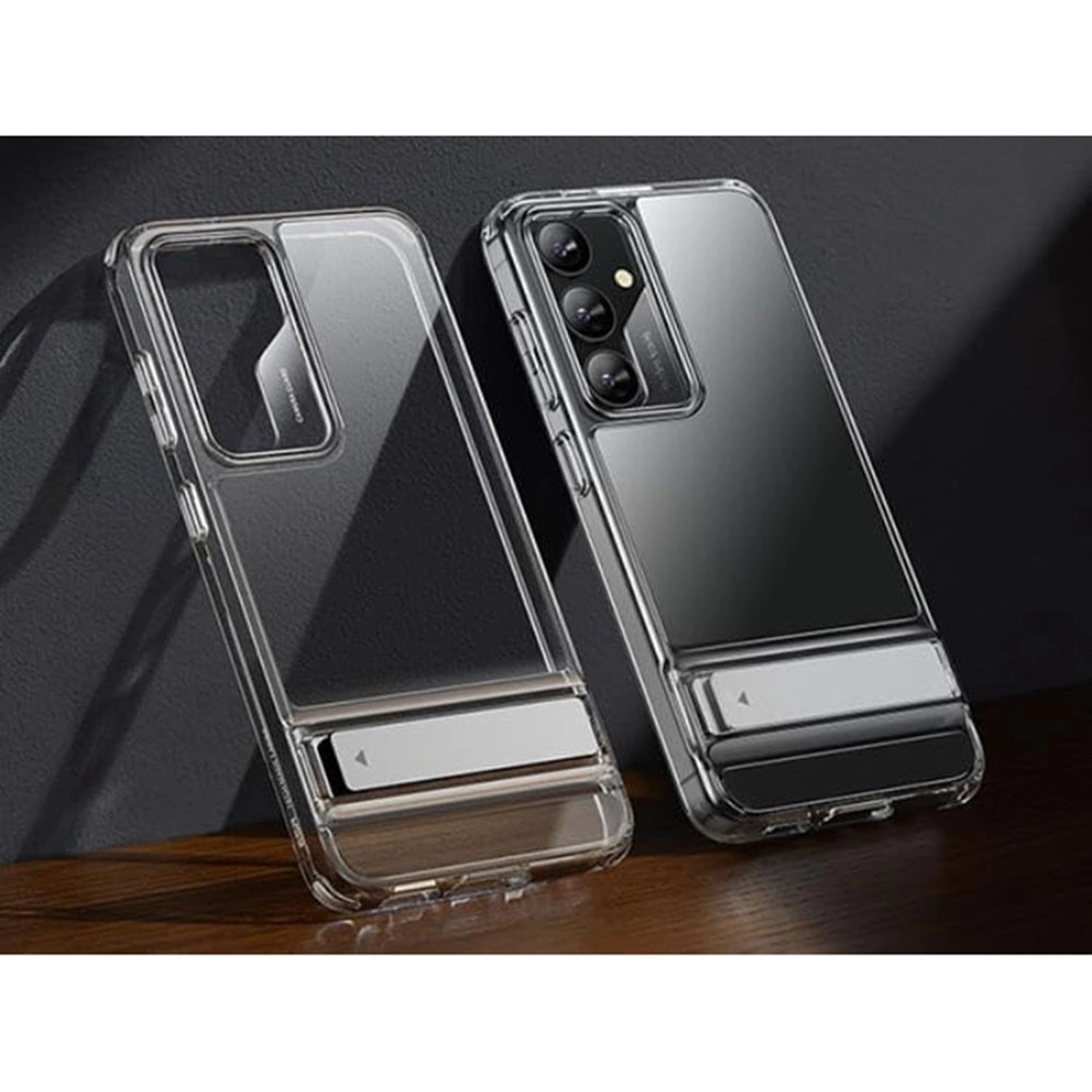 Metal Kickstand Case Clear Case for Galaxy S24
