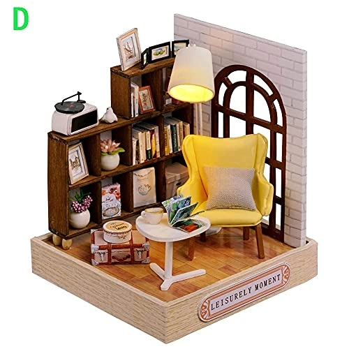 Miniature Wooden Dollhouse Furniture Kit - Creative Room 1:24