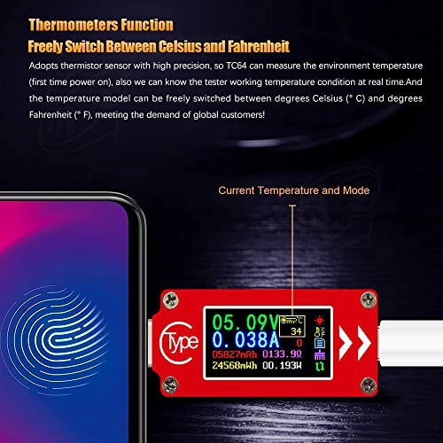 TC64 - Type-C Color LCD USB Tester