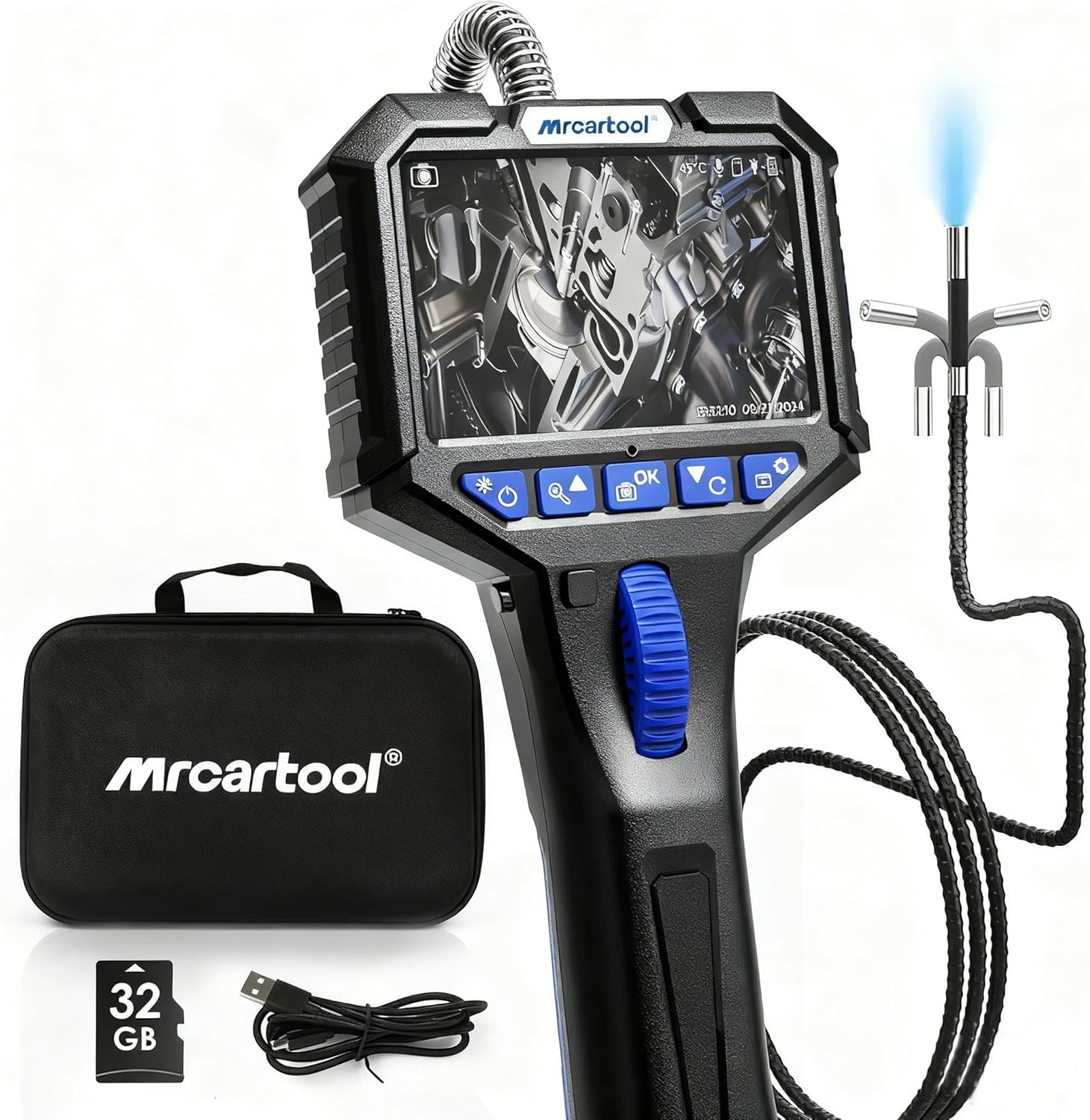 MRCARTOOL Endoscope Camera - 3.5" HD IP67 Waterproof 32GB
