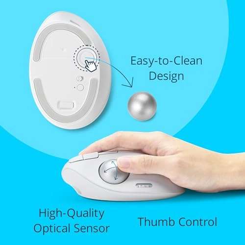 TB550 - Trackball Mouse Bluetooth(LE) & 2.4GHz Wireless 400, 800, 1,200, or 1,600