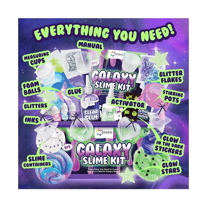 Galaxy Slime Kit - 7 Years+ 29 pieces