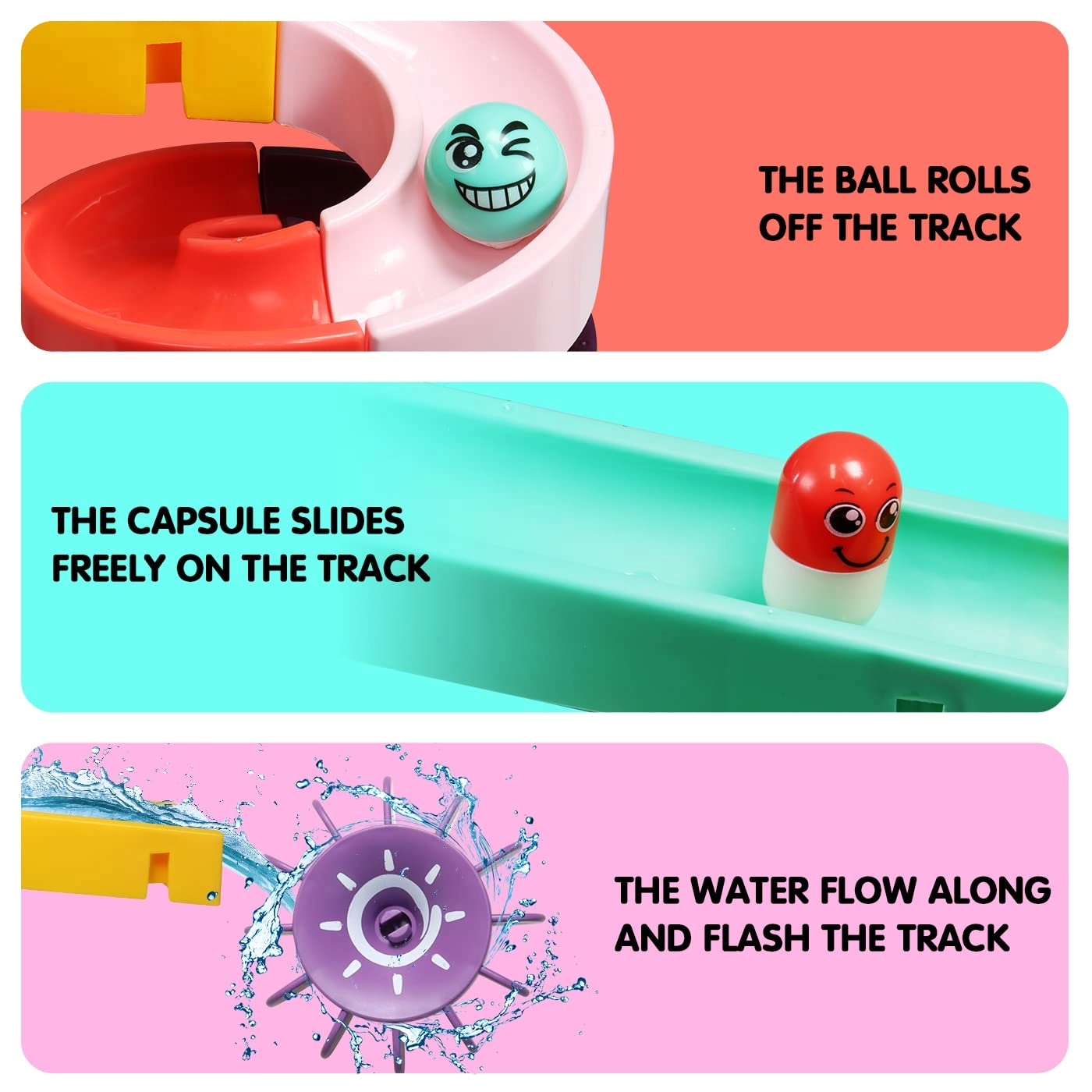Bath Track Toys - 44PCS 3-6 Year Olds