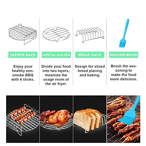 Air Fryer Kit - Metal+carbon steel+stainless steel 12pcs