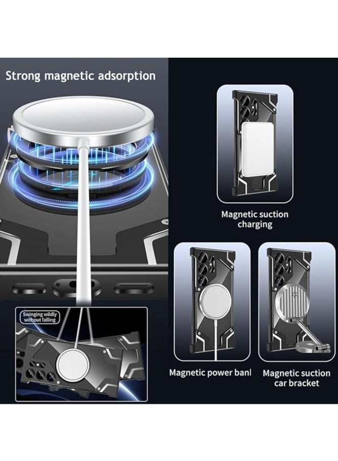 Frameless Metal Case with MagSafe for Samsung Galaxy S24Ultra