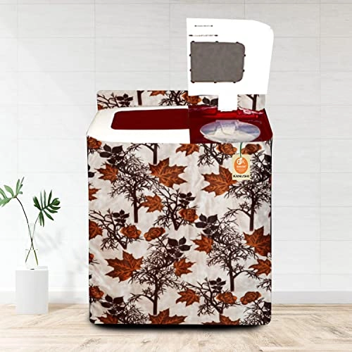 Shub Design Top Load Semi Automatic Washing Machine Cover - Blue 6 Kg 6.5 kg 7 kg 7.5 kg