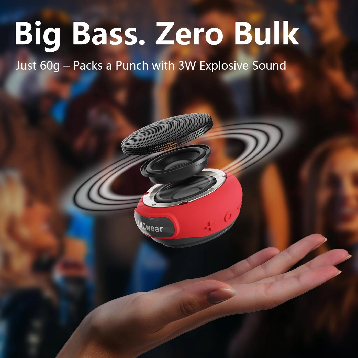 Wearable Bluetooth Speaker - TWS Dual Pairing Clip on