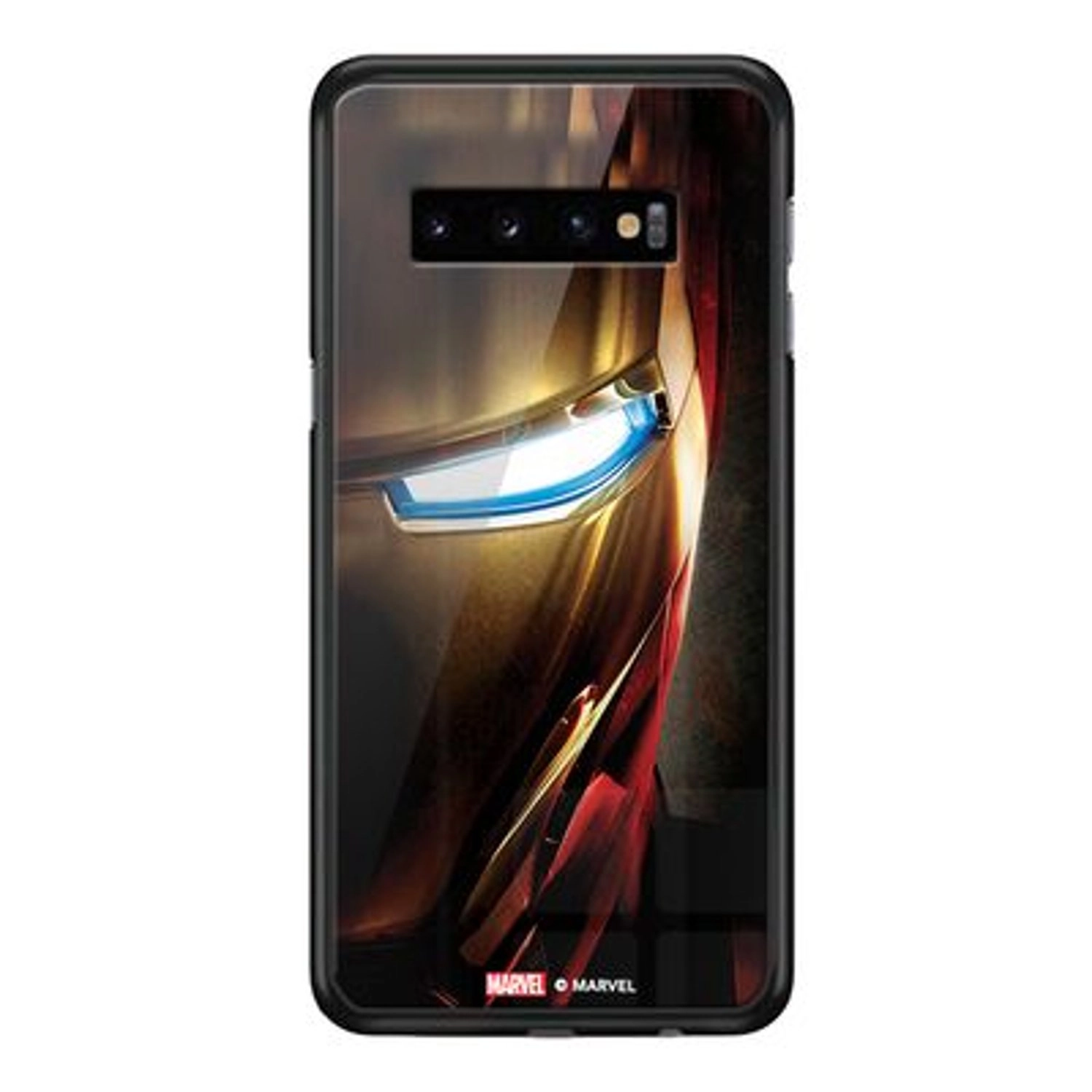 Wackylicious Red Ironman face Back Case for Galaxy S10 Plus