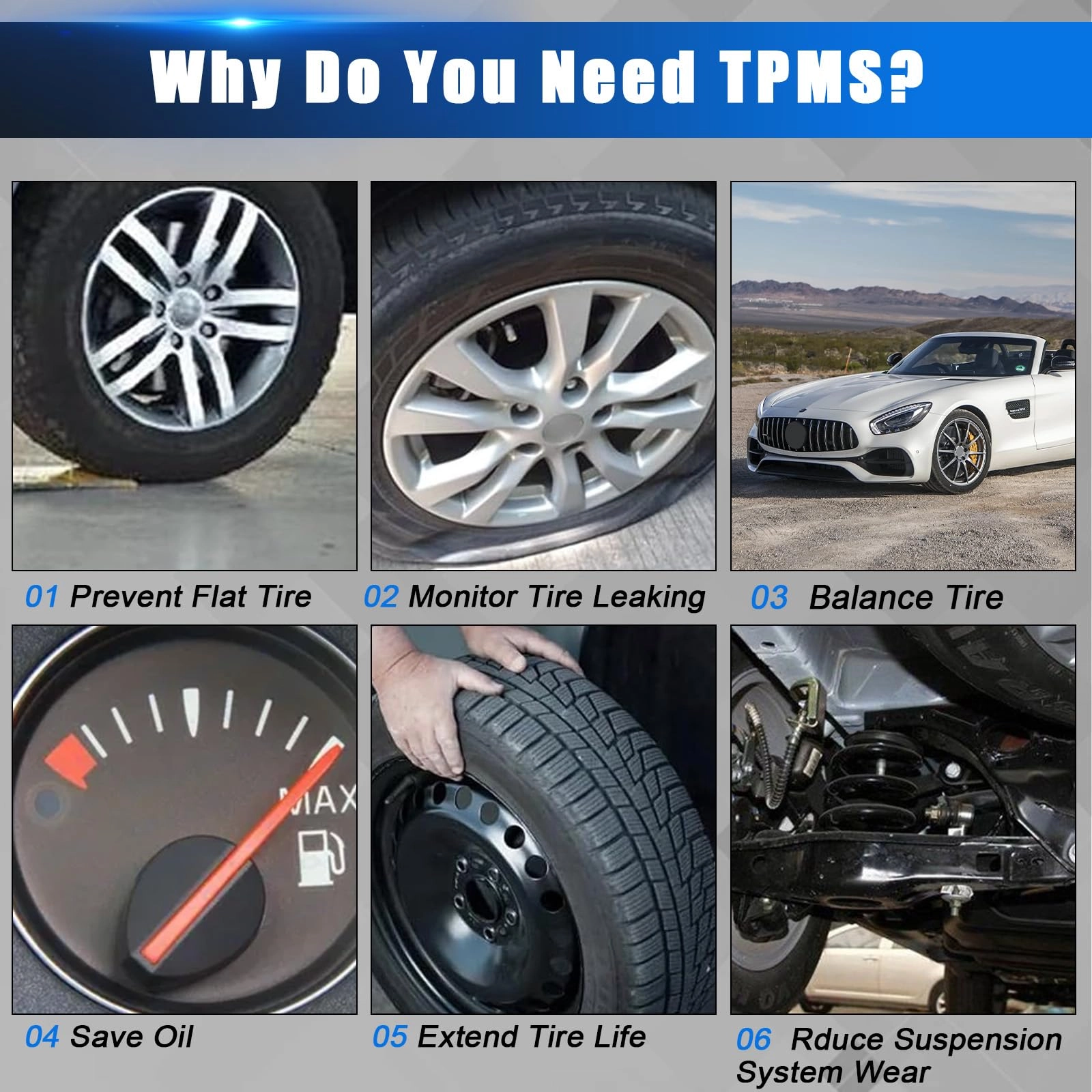 Tire Pressure Sensor - 4 pieces RDKS
