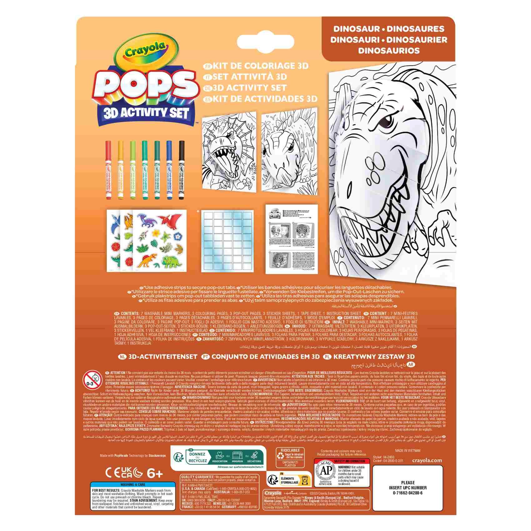 Dinosaurs Pops 3D Activity Set