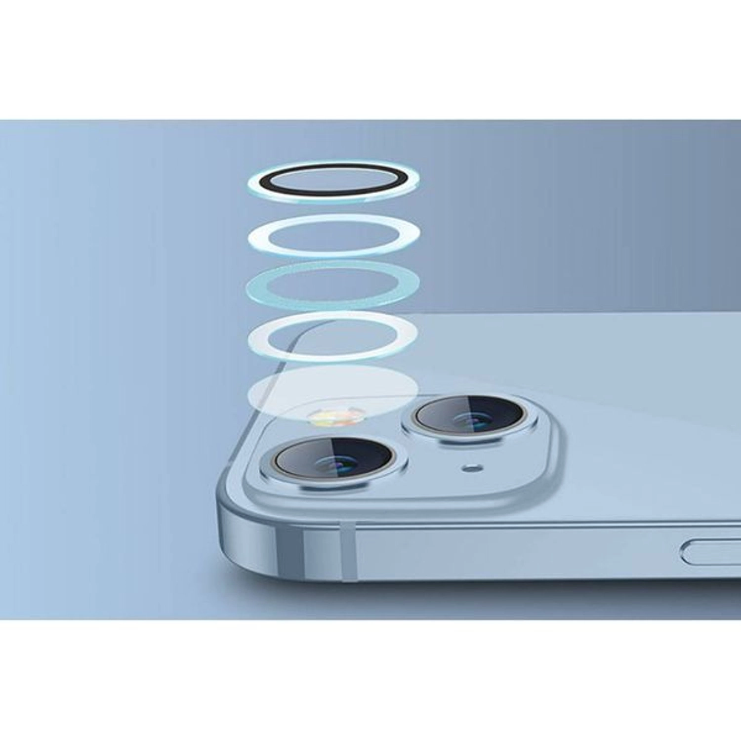 Clear Scratch-Resistant Tempered Glass Camera Lens Protector for iPhone 14 Plus (2-Pack)