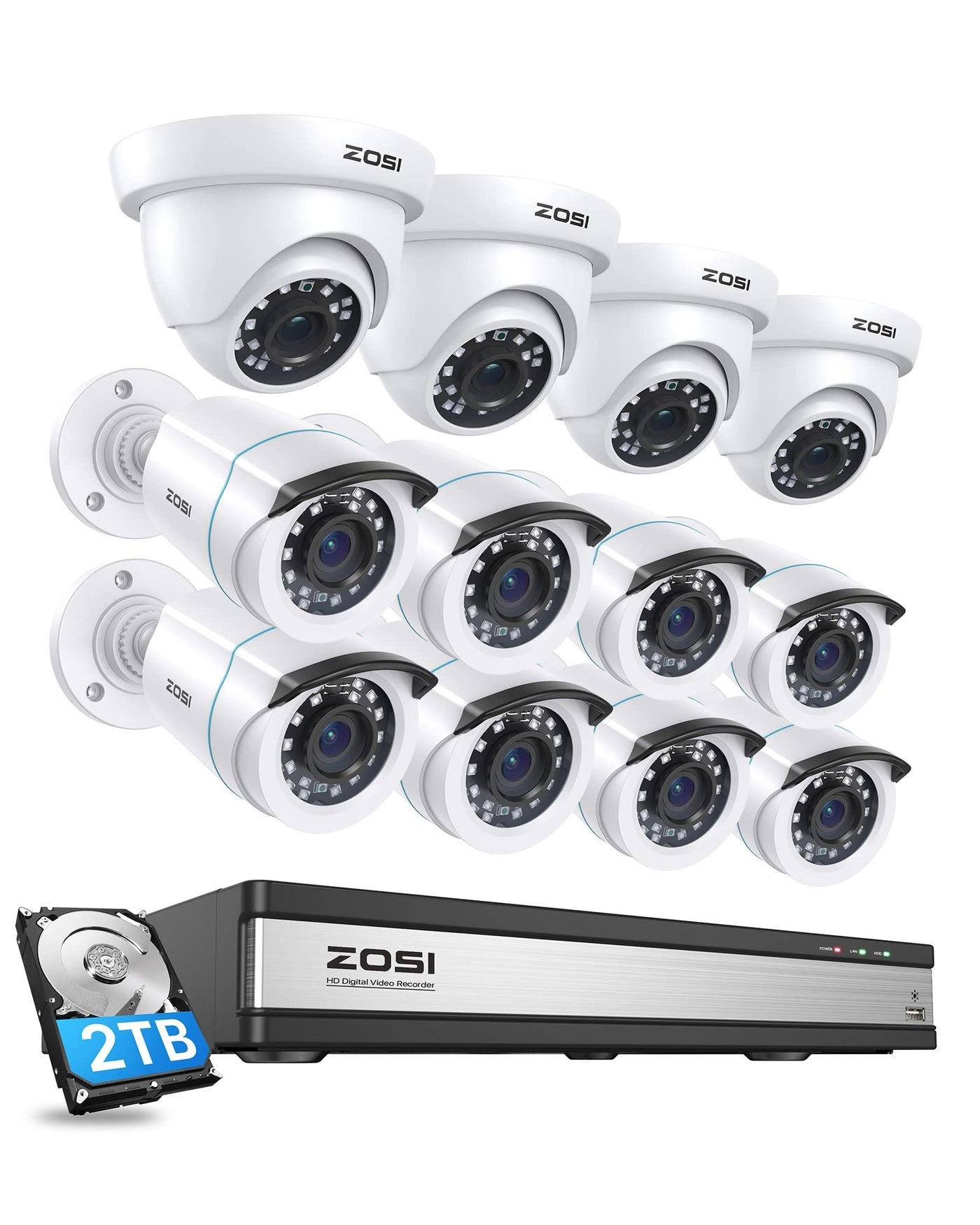 16 Channel Security Camera System - 12 16 1080p