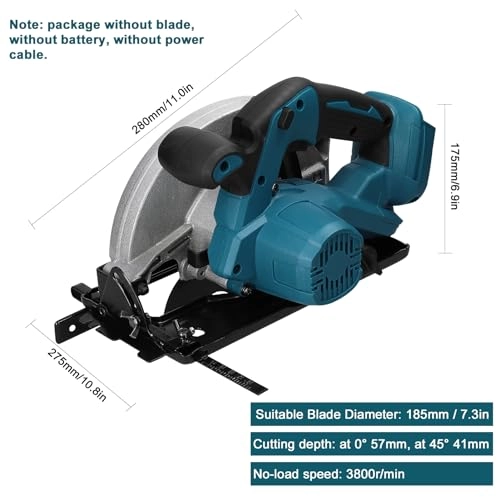 Brushless Electric Circular Saw Cordless 185mm