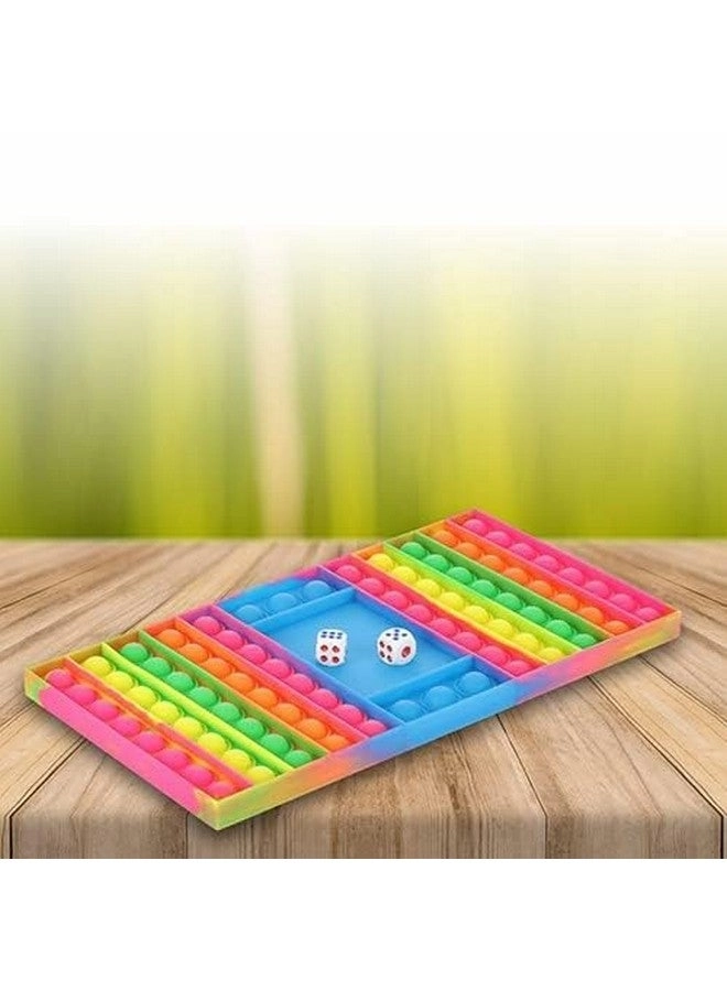 Pop It Ludo - Rainbow Glow in The Dark 2 Dice