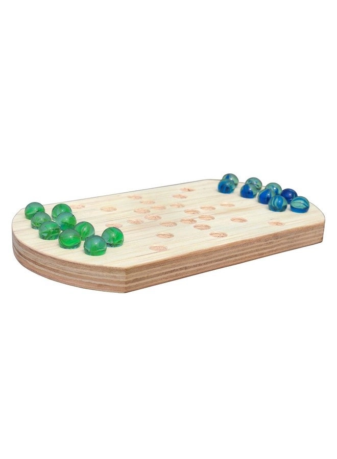 Nine Men Morris - Wooden 18 Marbles