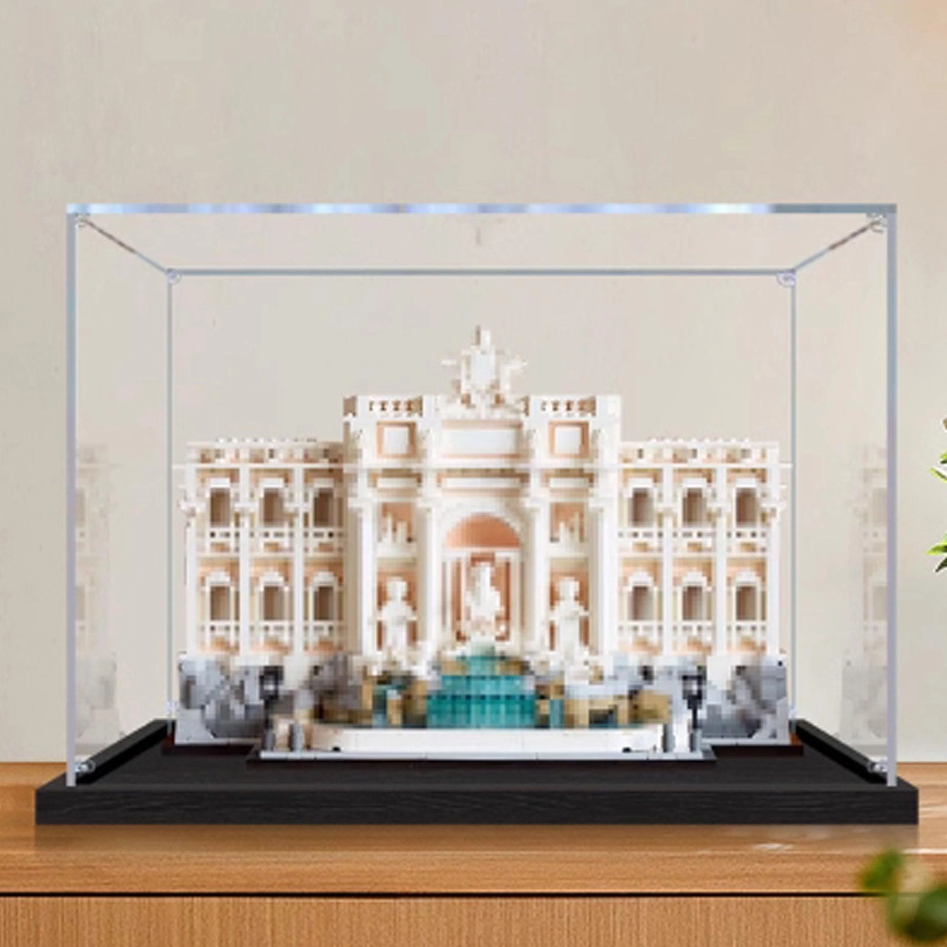 Acrylic Transparent Collectible Display Case for LEGO 21062 Rome Wishing Fountain Block Model - Rome Wishing Fountain 3mm