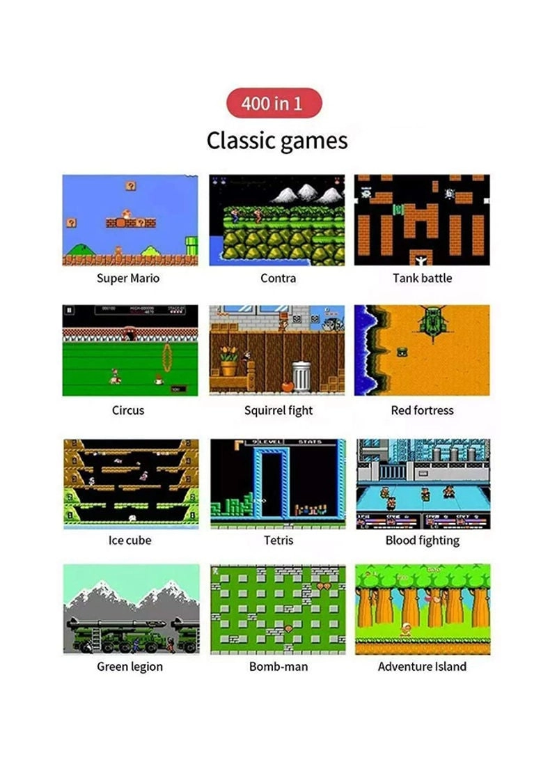 Handheld Game Console - 400 Built-in Games 3-Inch Color Screen Rechargeable Battery