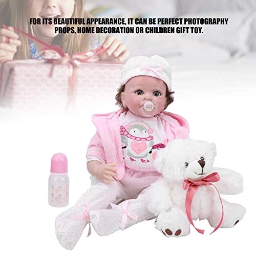 Reborn Baby Doll - 55cm Vinyl Silky Hair