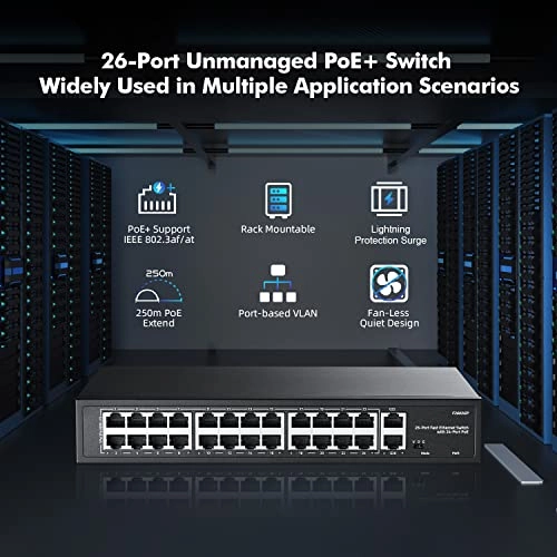 24 POE + 2 GE 26-Ports
