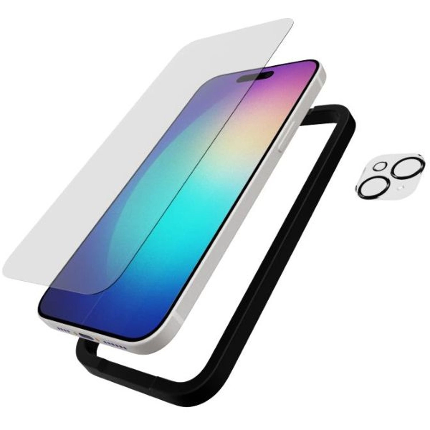 Impact Glass Screen Protector + Camera Lens Protector for iPhone 15 Plus
