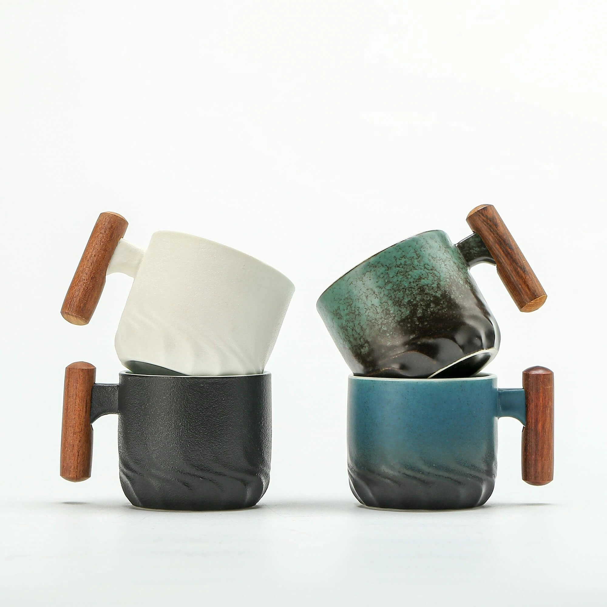 Espresso Cup - 2 pcs Wooden Handle