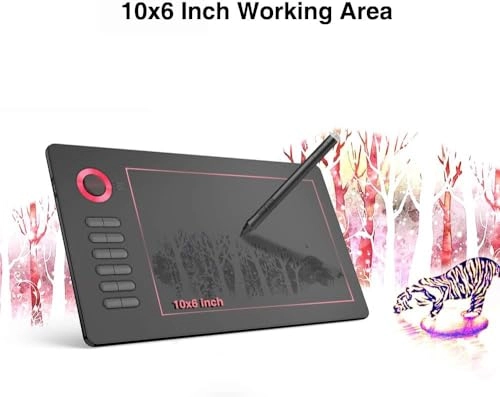 Digital Drawing Tablet - 10 x 6 inches 8192 Levels