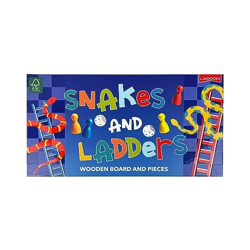 Lagoon Snakes and Ladders - Wooden Brown