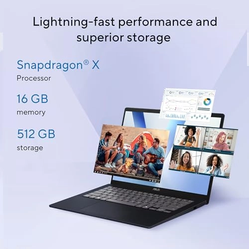 Vivobook 14 X1407QA-V14.X116512 - 14'' Snapdragon X 16GB DDR4 512GB SSD
