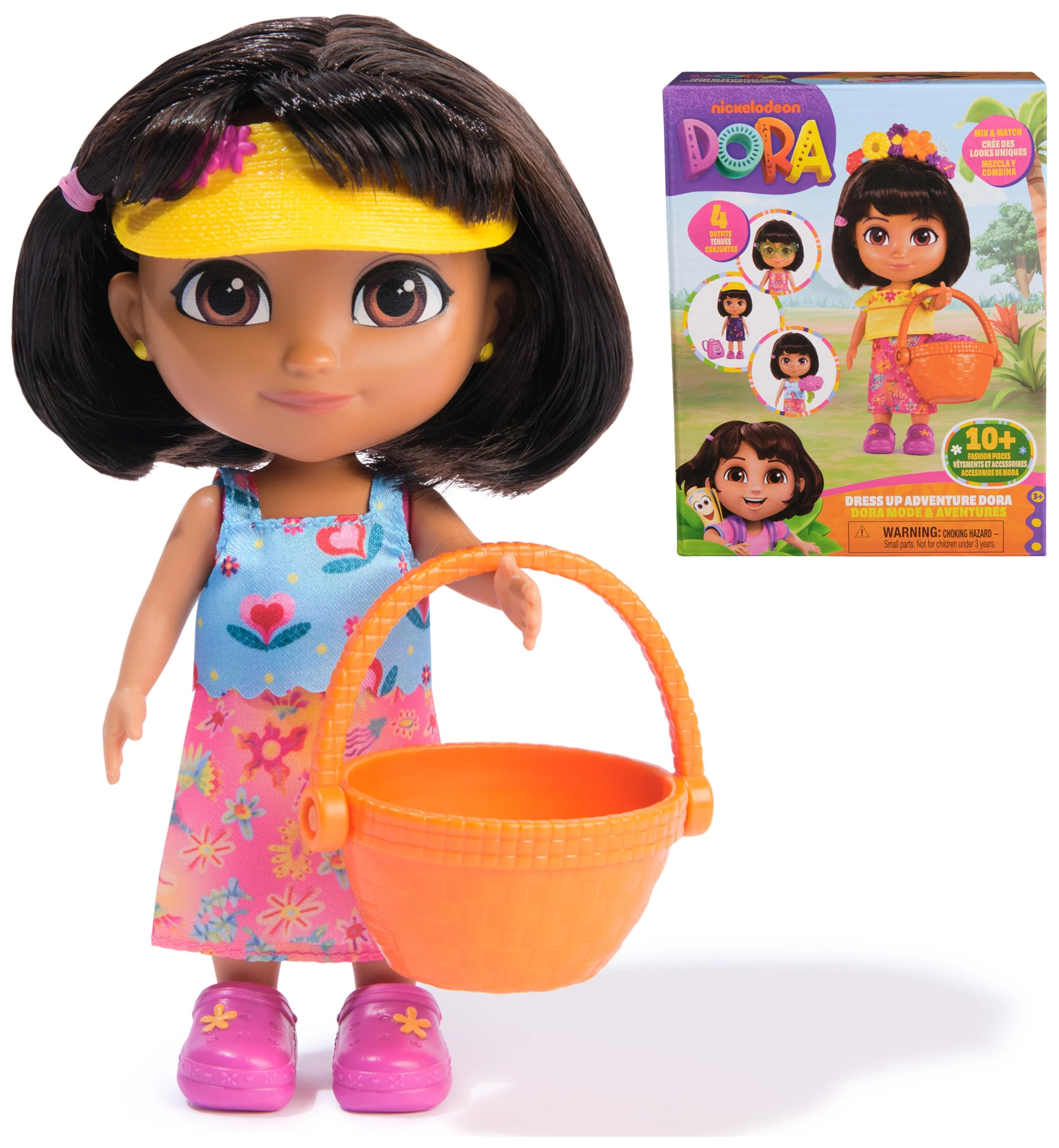 Spin Master Dora the Explorer Doll - 6-inch Includes 11 Accessories Ages 3+