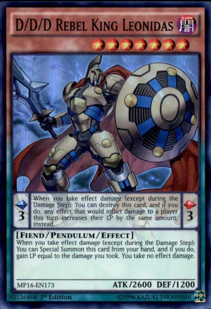 Konami D/D/D Rebel King Leonidas MP16-EN173