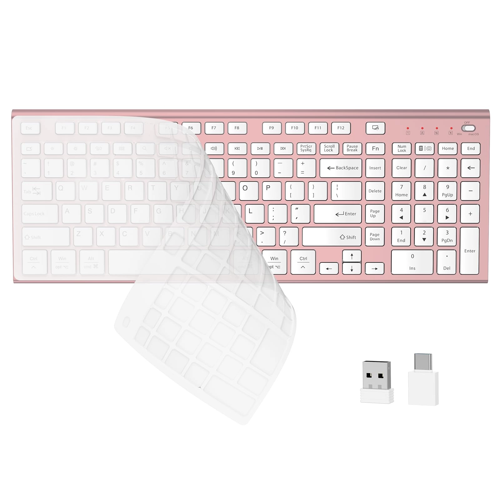 K80AAA-RG - QWERTY RF, USB-A, USB-C