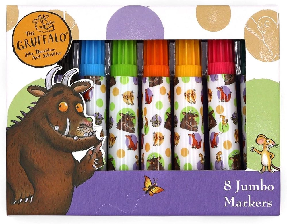 North Parade Publishing Jumbo Markers - 8 red blue green purple black pink orange yellow