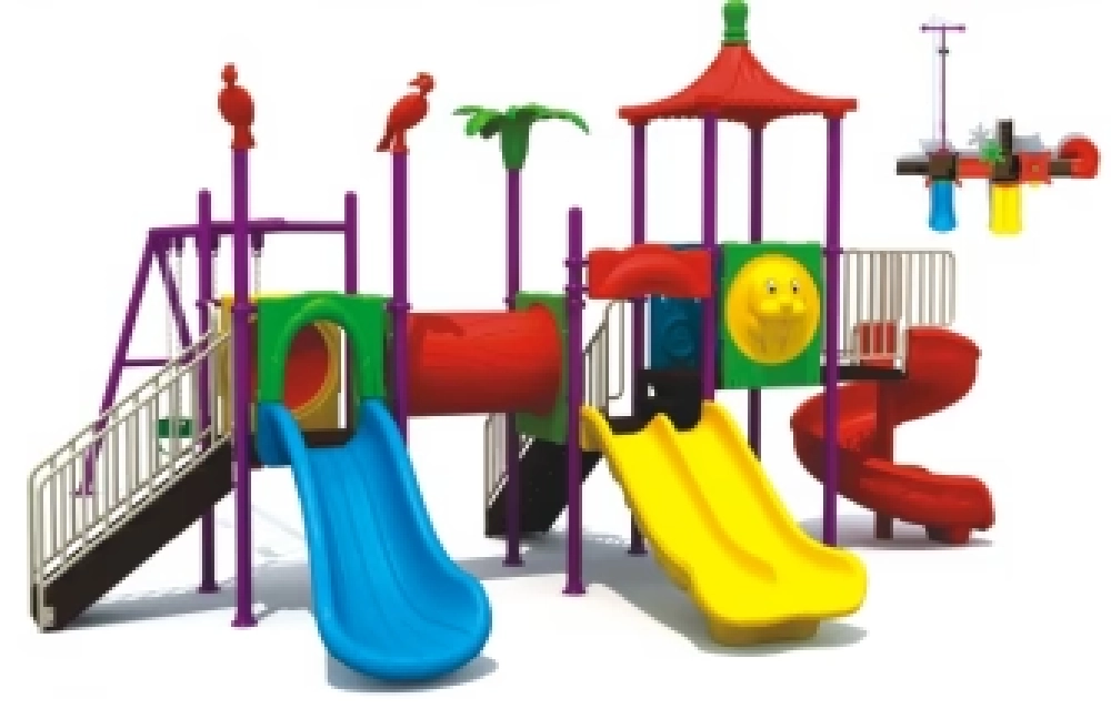 Kids Playground Climbers Swings N Slide - 3+ Multi Colour
