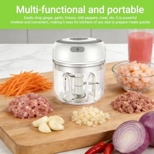 Mini Food Processor - 250ML Battery Powered