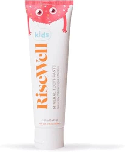 RiseWell Natural Hydroxyapatite Mineral Cake Batter Toothpaste Kids