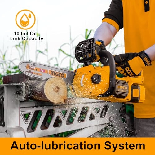 Cordless Lithium-Ion Chain Saw - 20V 12Inch Brushless Motor