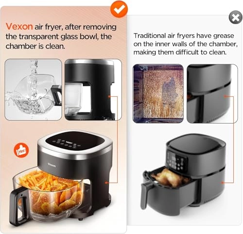 Glass Air Fryer 4208BD-2A-VC