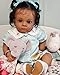 Reborn Baby Doll - 24 inch Silicone vinyl black hair Ages 3+