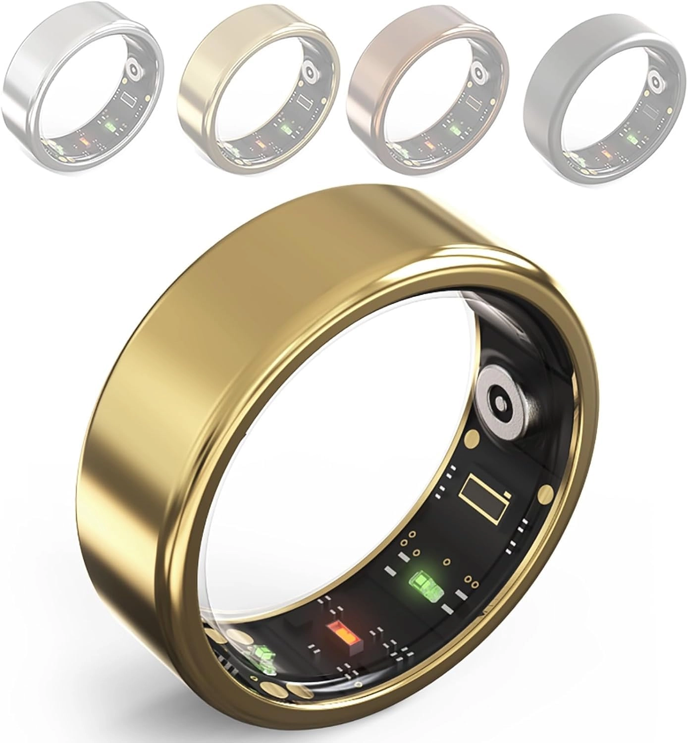 QQYYLI Smart Ring - Heart Rate Temperature Monitoring 7 Day Battery Life