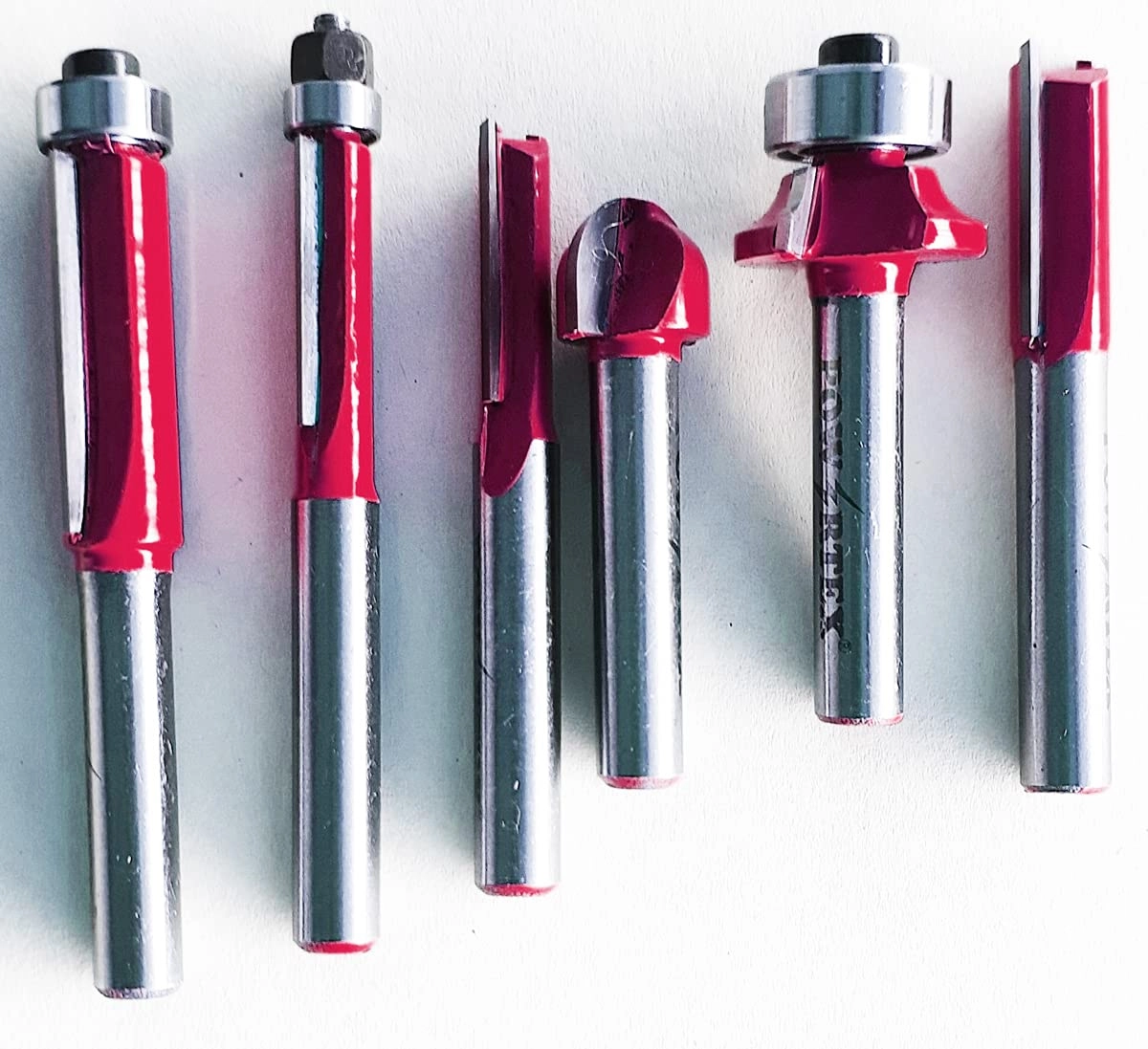 Tungsten Carbide Router Bit Set - 6 mm 14 Inch 6 Piece