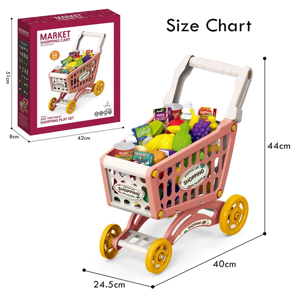Market Shopping Cart Toy Set - 56pcs (SBF-LS_DIYSC_PI)