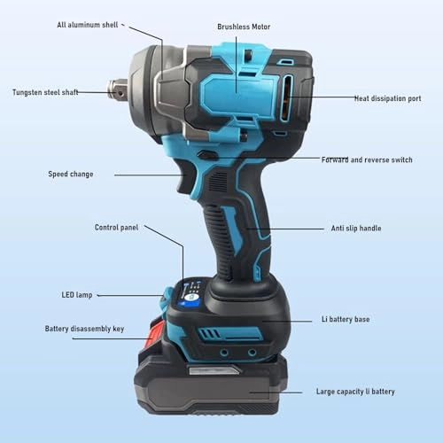 Cordless Brushless Impact Wrench - 810 Nm 1/2 inch