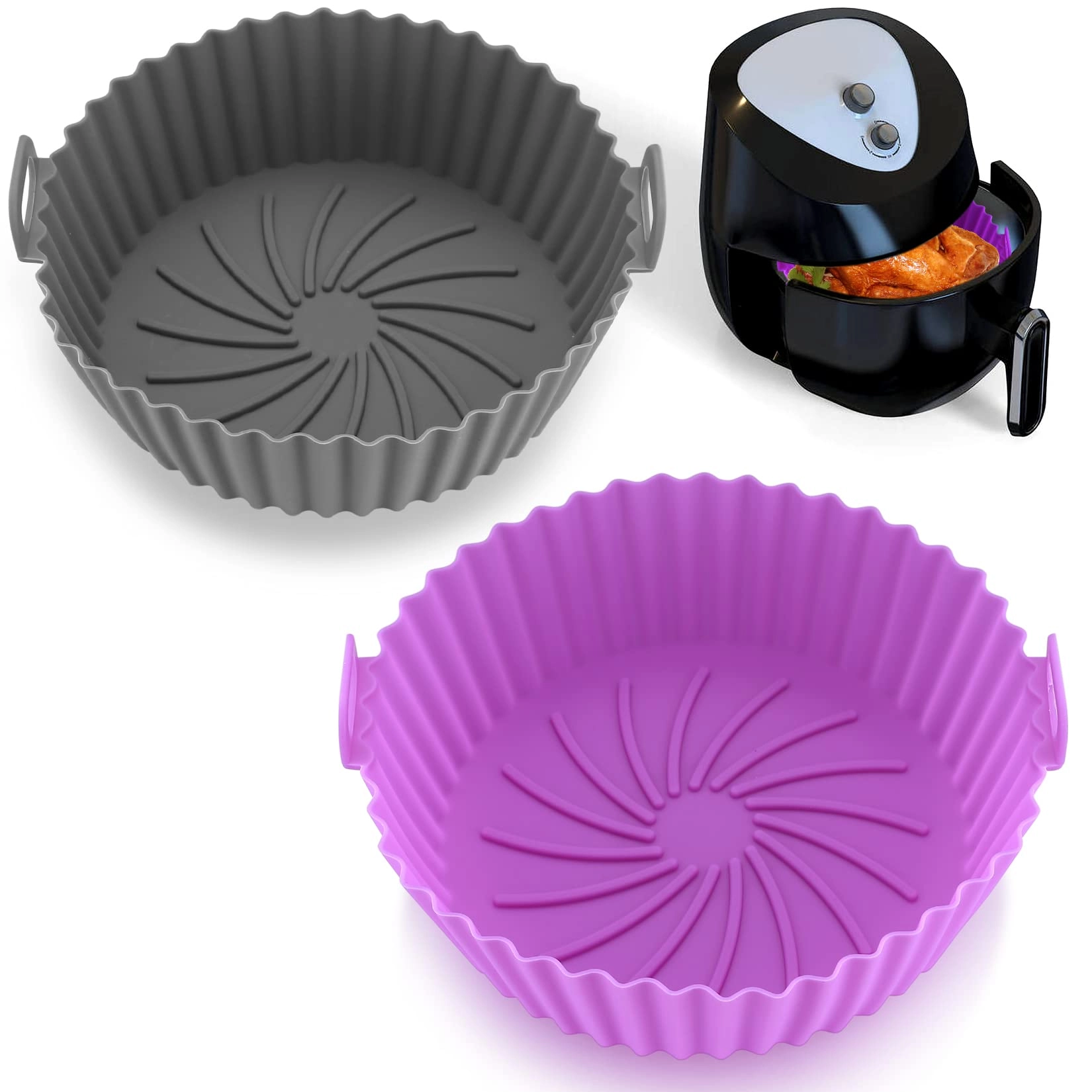 Yukaiwn Air Fryer Silicone Pot - Leather 2 piece(s) Pack