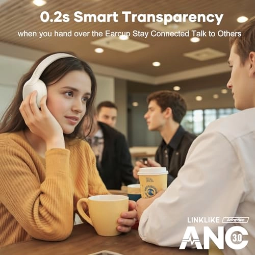 Active Noise Cancelling Headphones Wireless Headphone