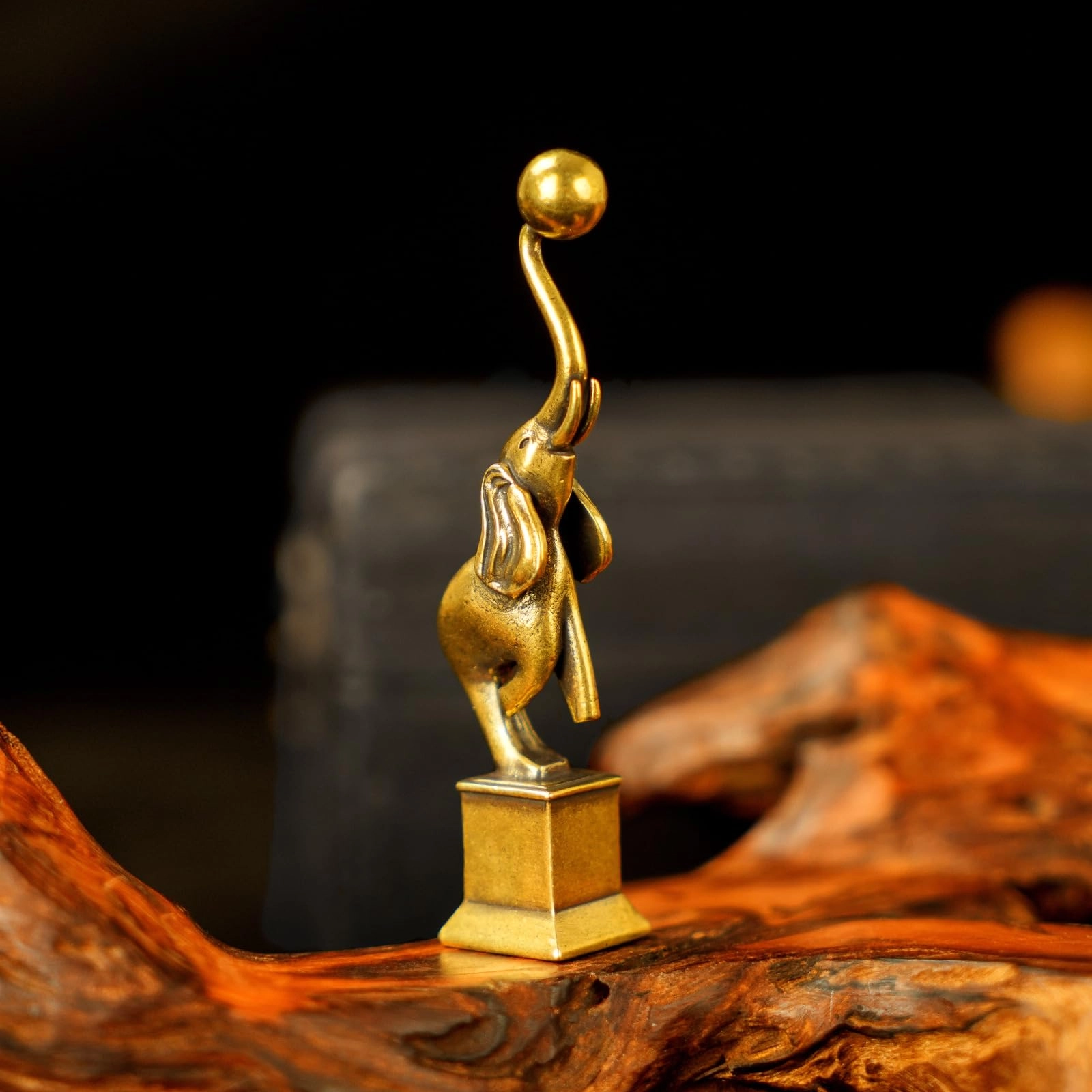 Elephant Sculpture - Brass