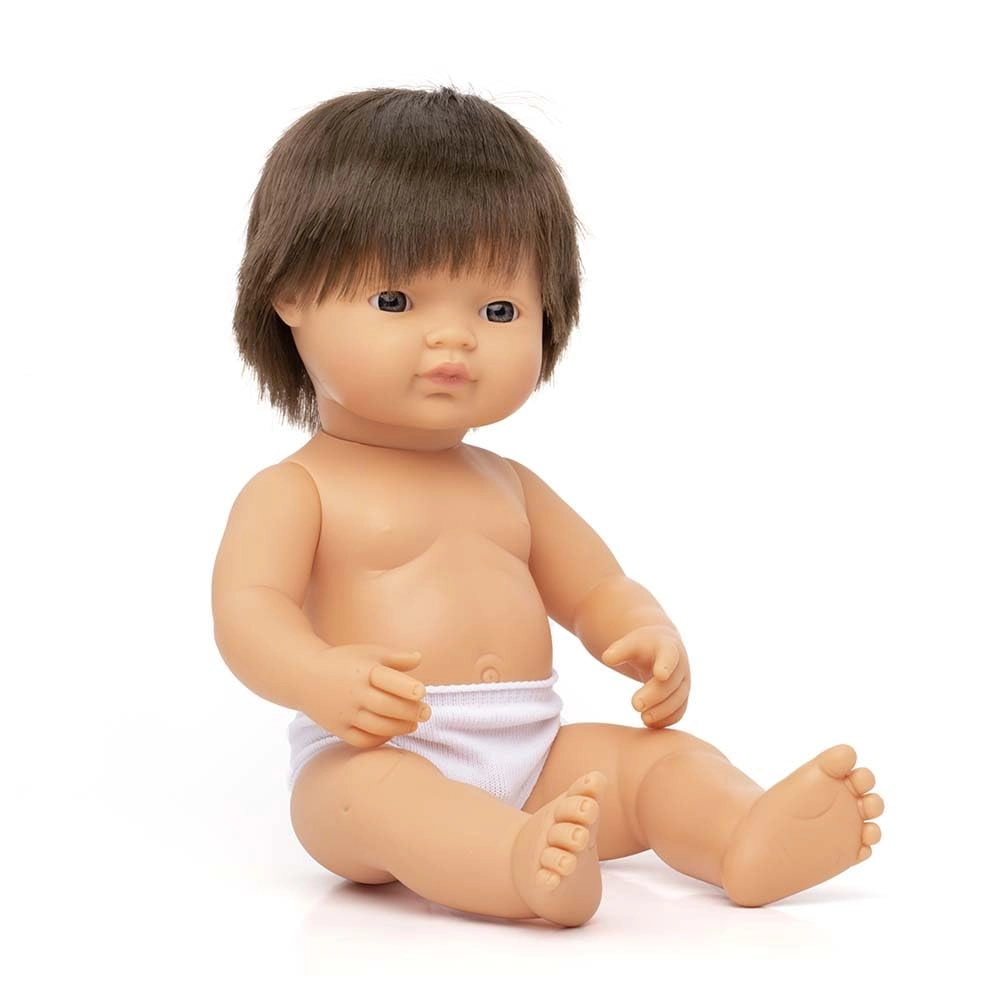 miniLAnD Anatomically Correct Baby Doll - 15" Caucasian Brunette