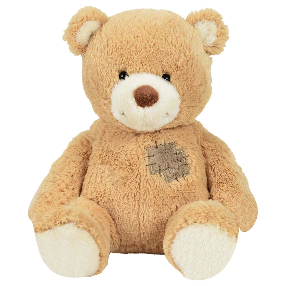 Bear With Patch - 25 cm Assorted Beige