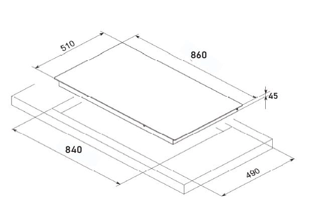 HIVER 90 HBG9005019 Gas hob